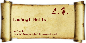 Ladányi Hella névjegykártya